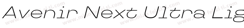 Avenir Next Ultra Light Italic字体转换